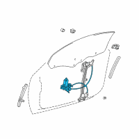 OEM Lexus SC430 Motor Assy, Power Window Regulator, LH Diagram - 85720-24040