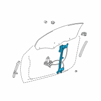 OEM 2002 Lexus SC430 Regulator Assy, Front Door Window, RH Diagram - 69801-24050