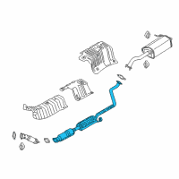 OEM 2015 Hyundai Elantra GT Center Muffler Complete Diagram - 28600-A5350