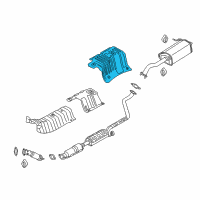 OEM Hyundai Elantra GT Panel-Heat Protector, Rear Diagram - 28795-A5000