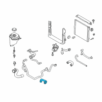 OEM 2007 BMW X5 Radiator Coolant Pipe Hose Compatible Diagram - 17-12-7-537-101