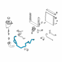 OEM 2007 BMW X5 Radiator Coolant Pipe Hose Compatible Diagram - 17-12-7-537-109
