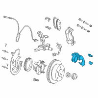 OEM 2011 Lincoln Town Car Caliper Diagram - 7W7Z-2B120-A