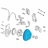 OEM 2004 Ford Crown Victoria Rotor Diagram - 3W1Z-1125-AB