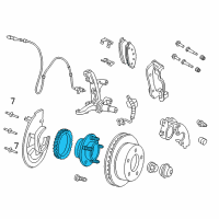 OEM 2009 Lincoln Town Car Hub & Bearing Diagram - H2MZ-1104-X