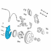 OEM 2006 Ford Crown Victoria Splash Shield Diagram - 3W1Z-2K004-AA