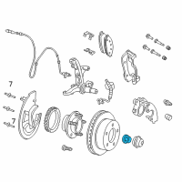 OEM Lincoln Mark VIII Hub Assembly Retainer Nut Diagram - -W710084-S439