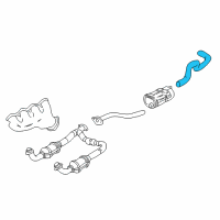 OEM 1999 GMC Sierra 1500 Exhaust Tail Pipe Assembly Diagram - 15149600