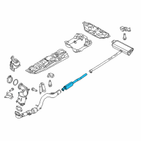 OEM Jeep Renegade Exhaust Resonator And Muffler Diagram - 68254635AA