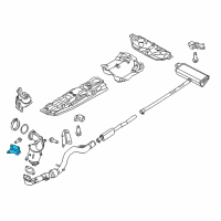 OEM 2016 Jeep Renegade Bracket-Catalytic Converter Diagram - 68201182AA