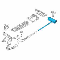 OEM 2017 Jeep Renegade Exhaust Muffler And Tailpipe Diagram - 68254920AA