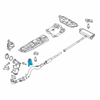 OEM 2016 Jeep Renegade Bracket-Catalytic Converter Diagram - 68201181AA