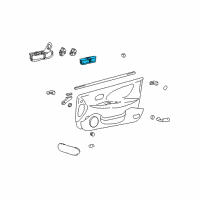 OEM 1999 Hyundai Sonata Power Window Sub-Switch Assembly Diagram - 93575-38200-ZX