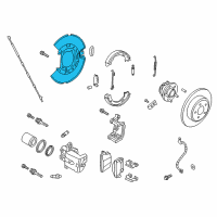 OEM 2009 Chrysler 300 Plate-Parking Brake Diagram - 5170481AA