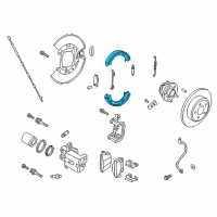 OEM 2010 Dodge Challenger Parking Brake Shoe And Lining Kit Diagram - 68020626AB