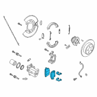 OEM 2016 Dodge Challenger Rear Disc Brake Diagram - 68144223AC
