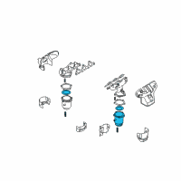 OEM 2003 Kia Sedona Catalyst Case Assembly, Left Diagram - 2853039675