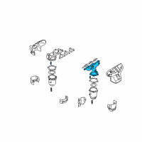 OEM 2002 Kia Sedona Exhaust Manifold Assembly, Right Diagram - 2851039650