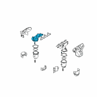 OEM 2002 Kia Sedona Exhaust Manifold Assembly, Left Diagram - 2851039610