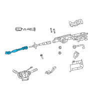 OEM Jeep Wrangler Steering Column Intermediat Shaft Diagram - 55351281AE