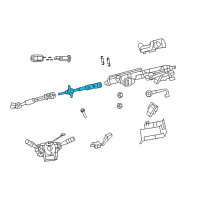 OEM 2014 Jeep Wrangler Steering Column Intermediat Shaft Diagram - 55351282AD