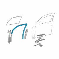 OEM Toyota Sequoia Glass Run Diagram - 68151-0C020