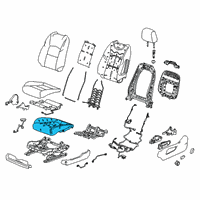 OEM 2022 Cadillac XT4 Seat Cushion Pad Diagram - 84541639