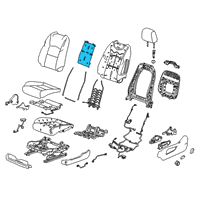 OEM Cadillac XT4 Seat Back Heater Diagram - 84410326