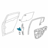 OEM 2011 Chrysler 200 Window Regulator 2 Pin Motor Diagram - 68021447AA