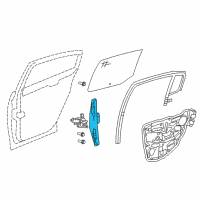 OEM Dodge Avenger Rear Door Window Regulator Diagram - 68023518AA