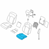 OEM 2020 Infiniti QX80 Pad_Front Seat Cushion Diagram - H7361-1A69D