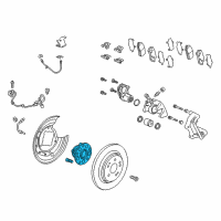 OEM 2016 Acura TLX Bearing Assembly, Rear Hub Diagram - 42200-TZ7-A01