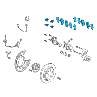 OEM Acura TLX Rear Brake Pads Diagram - 43022-TZ3-A51