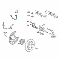 OEM 2020 Acura TLX Set, Rear Brake Hose Diagram - 01466-TZ3-A00