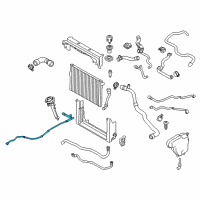 OEM 2014 BMW 760Li Radiator Coolant Hose Diagram - 17-12-7-591-096