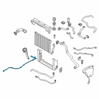 OEM 2010 BMW 760Li Radiator Coolant Hose Diagram - 17-12-7-591-096