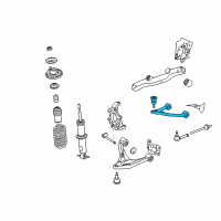 OEM Pontiac Solstice Rear Upper Suspension Control Arm Assembly Diagram - 15907048