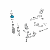 OEM 2009 Pontiac Solstice Mount Asm-Rear Shock Absorber Upper Diagram - 10376404