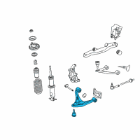 OEM 2008 Pontiac Solstice Rear Lower Suspension Control Arm Assembly Diagram - 15224779