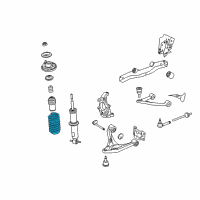 OEM 2009 Pontiac Solstice Rear Spring Diagram - 15280026