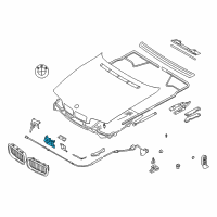 OEM BMW 740i Hood Lock Diagram - 51-23-8-164-763