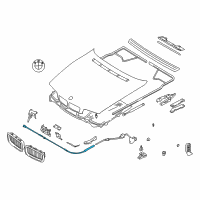 OEM 1998 BMW 740iL Centre Bowden Cable Diagram - 51-23-8-168-163