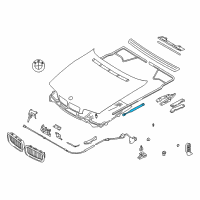 OEM 1998 BMW 740i Gas Pressurized Spring Diagram - 51-23-8-150-077