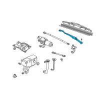 OEM 2001 Honda S2000 Arm, Windshield Wiper (Driver Side) Diagram - 76600-S2A-A02