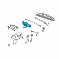 OEM 2005 Honda S2000 Motor, Front Wiper Diagram - 76505-S04-Q01