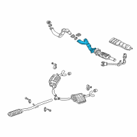 OEM 1998 Cadillac Seville Exhaust Manifold Pipe Assembly Rear Diagram - 12561555