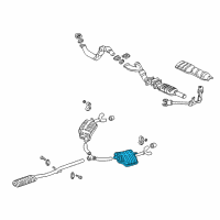 OEM 2002 Cadillac Seville Exhaust Muffler Assembly W/Tail Pipe RH Diagram - 25670396