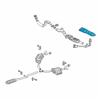 OEM Buick Riviera Shield-Catalytic Converter & Exhaust Muffler Heat Diagram - 25657568