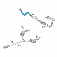 OEM 1993 Cadillac Seville Exhaust Manifold Pipe Assembly Front Diagram - 3523050