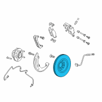 OEM 2011 Lincoln MKS Disc Brake Hardware Kit Diagram - AG1Z1125B